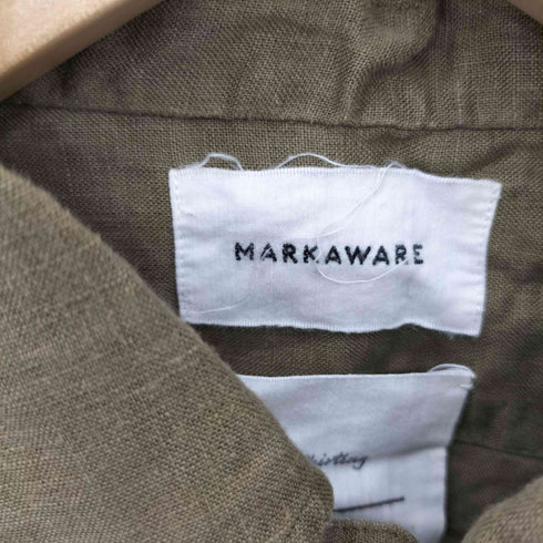 マーカウェア markaware W COLLAR SHIRT ダブルカラー ヘンプ 長袖シャツ メンズ 1
