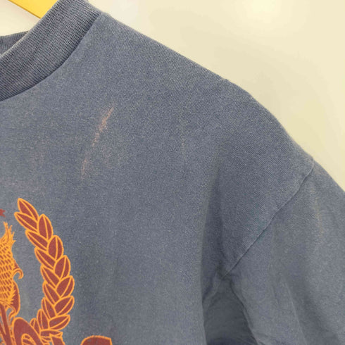 ベルバシーン Velva Sheen USA製 90s ILLINOIS トウモロコシ エンブレム プリント Tシャツ 袖&裾 シングルステッチ メンズ JPN:M