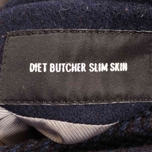 ダイエットブッチャースリムスキン DIET BUTCHER SLIM SKIN ツイード チェスターコート メンズ