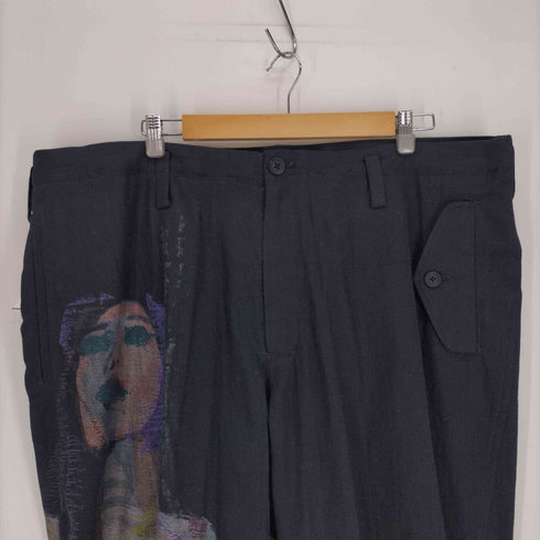 ヨウジヤマモトプールオム Yohji Yamamoto POUR HOMME 20AW ILLUSTRATION GIRL OVER SLACKS PANTS メンズ JPN:3