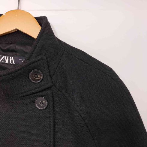 ザラ ZARA クロップドダブルブレストウールブレンドコート レディース import:S