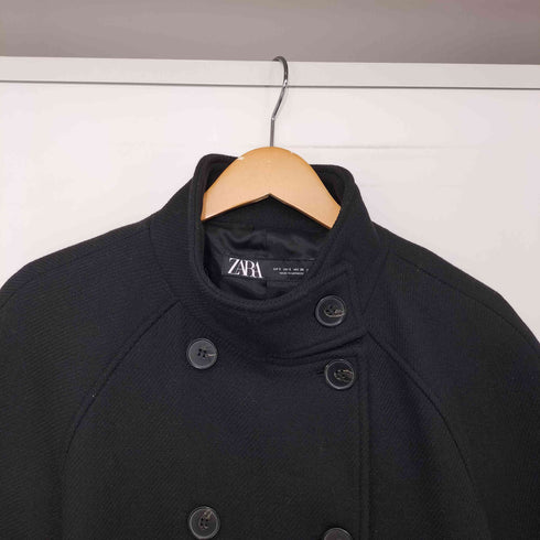 ザラ ZARA クロップドダブルブレストウールブレンドコート レディース import:S
