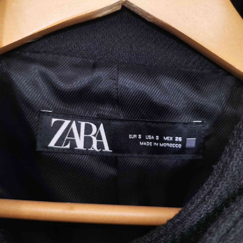 ザラ ZARA クロップドダブルブレストウールブレンドコート レディース import:S