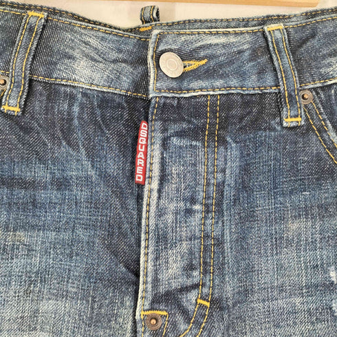 ディースクエアード DSQUARED2 ペイント加工 ストレートデニムパンツ メンズ 38