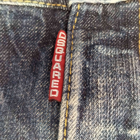 ディースクエアード DSQUARED2 ペイント加工 ストレートデニムパンツ メンズ 38
