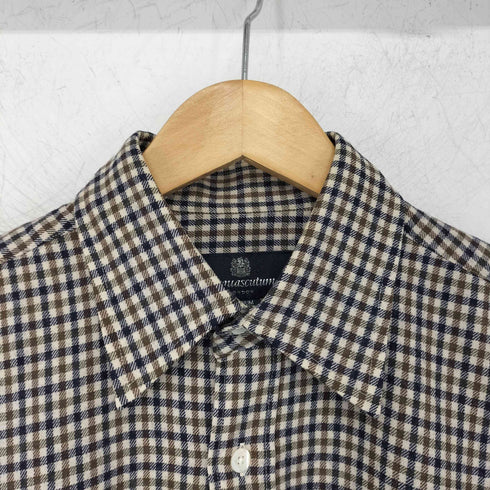 アクアスキュータム AQUASCUTUM L/Sチェックシャツ メンズ JPN:M