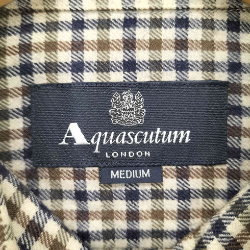 アクアスキュータム AQUASCUTUM L/Sチェックシャツ メンズ JPN:M