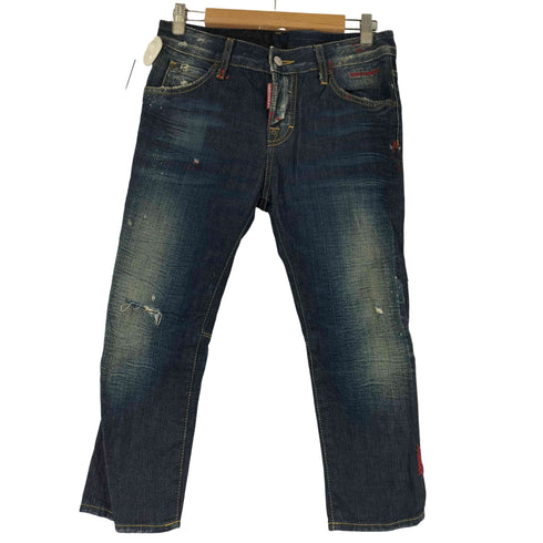 ディースクエアード DSQUARED2 ペイント加工 テーパードデニムパンツ レディース 38