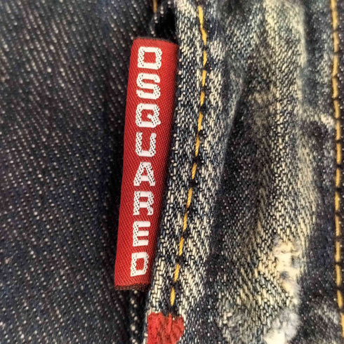 ディースクエアード DSQUARED2 ペイント加工 テーパードデニムパンツ レディース 38