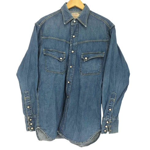 リーバイス Levis 復刻 ロングホーン デニムウエスタンシャツ メンズ US:38