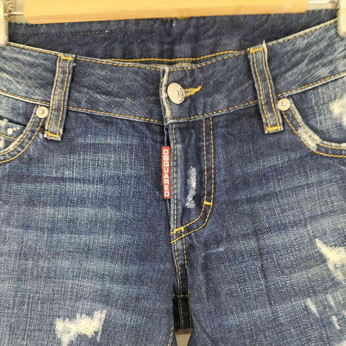 ディースクエアード DSQUARED2 ダメージ加工 スキニーデニムパンツ レディース 38