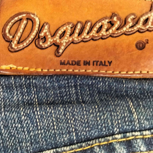 ディースクエアード DSQUARED2 ダメージ加工 スキニーデニムパンツ レディース 38
