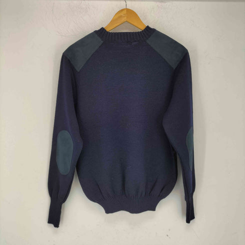 バーバリーズ BURBERRYS 80-90s 英国製 ウールブレンド L/S エルボーパッチ コンバットニット セーター メンズ import:M
