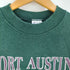 フルーツオブザルーム FRUIT OF THE LOOM 90~00s USA製 PORT AUSTIN MICHIGAN エンボスプリント クルーネック スウェット メンズ import:L