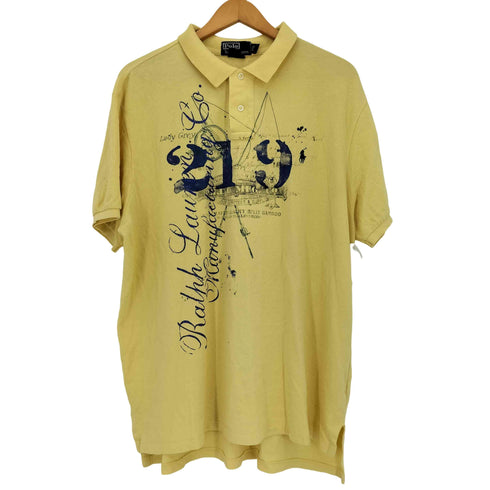 ポロバイラルフローレン Polo by RALPH LAUREN Custom Fit ポニー刺繍 219 Manufacturing Co プリント ポロシャツ メンズ import:XXL