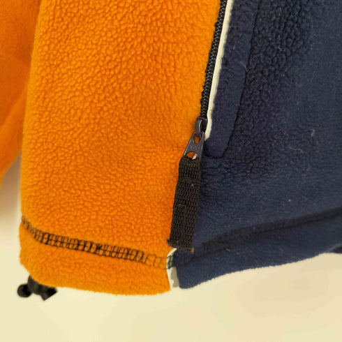 バートン BURTON 90S ロゴ刺繍 マルチカラー フルジップ フリースジャケット メンズ import:L