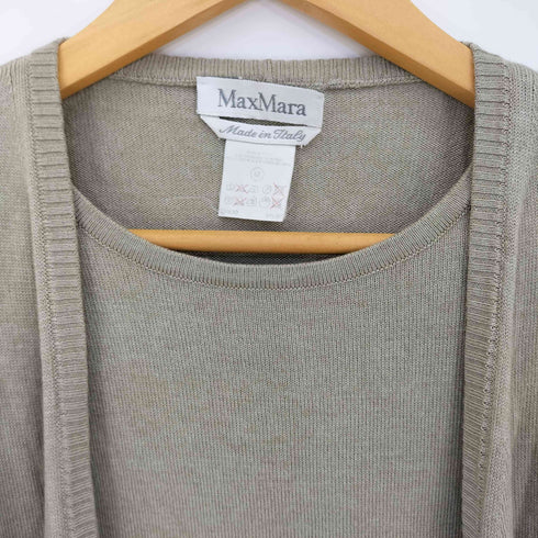 マックスマーラ MAX MARA 白タグ イタリア製 カシミヤ シルク混 レイヤード ニット レディース import:M