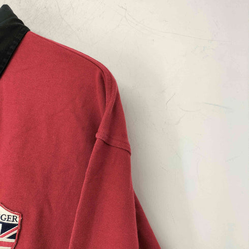 トミーヒルフィガー TOMMY HILFIGER 90s スナップボタン ワンポイント刺繍 L/S ポロシャツ ラガーシャツ メンズ import:S