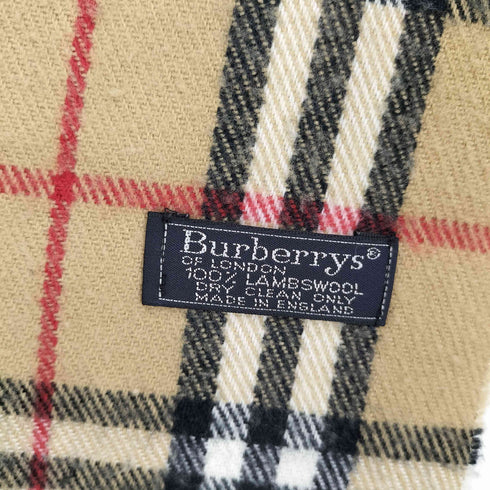 バーバリー BURBERRY 90S ノバチェック柄 ウールマフラー レディース