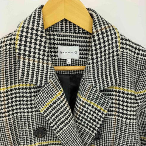 ウエアハウス WAREHOUSE ハウンドトゥースチェック メルトンコート レディース 10
