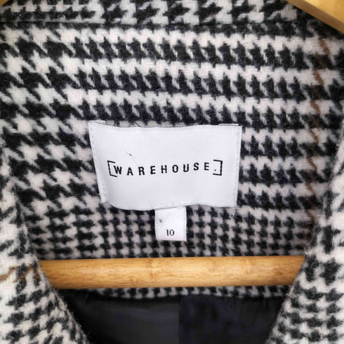 ウエアハウス WAREHOUSE ハウンドトゥースチェック メルトンコート レディース 10