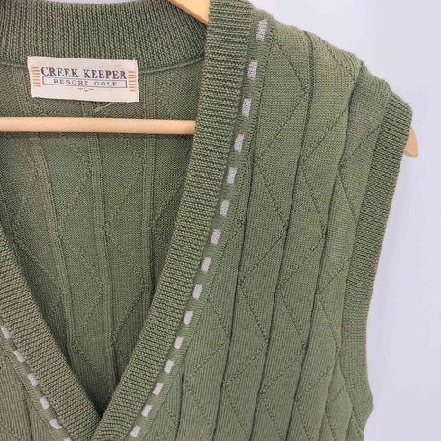 CREEK KEEPER プリーツ ウールニットベスト レディース L