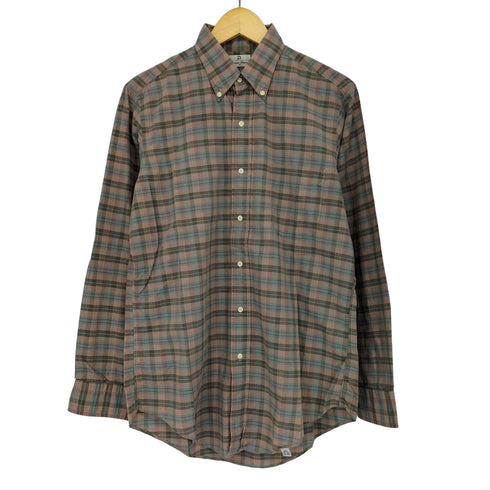 ニーマンマーカス Neiman Marcus 90s チェック柄 L/S ボタンダウン コットンシャツ メンズ import:M