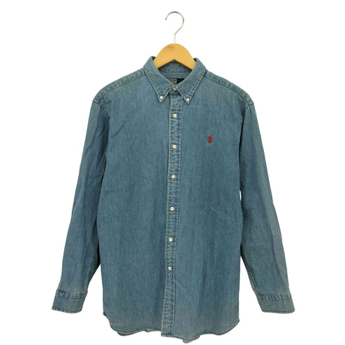 ポロバイラルフローレン Polo by RALPH LAUREN デニムシャンブレー ボタンダウン長袖シャツ レディース 170