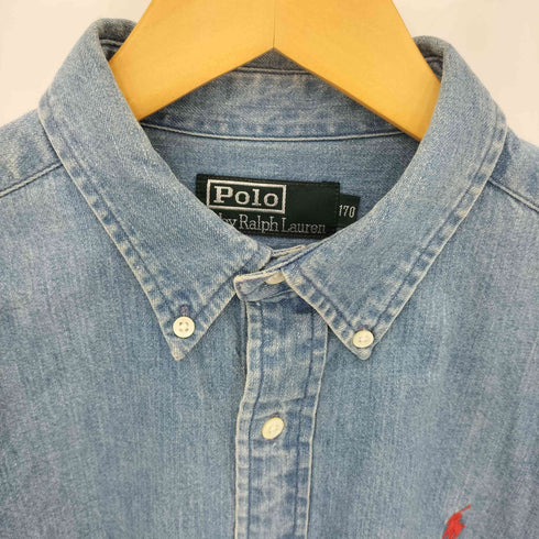 ポロバイラルフローレン Polo by RALPH LAUREN デニムシャンブレー ボタンダウン長袖シャツ レディース 170