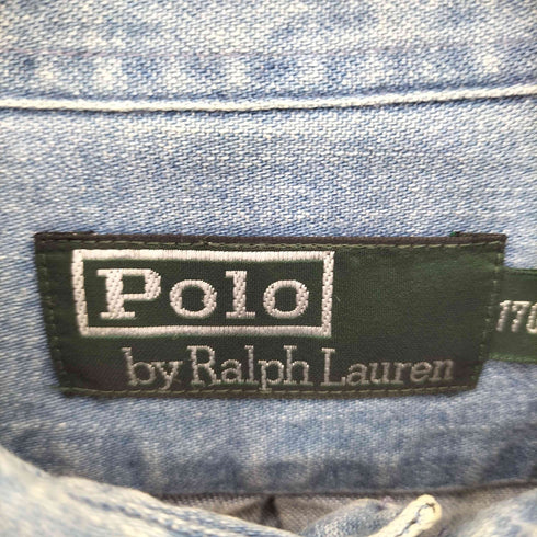 ポロバイラルフローレン Polo by RALPH LAUREN デニムシャンブレー ボタンダウン長袖シャツ レディース 170