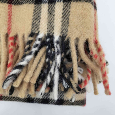 バーバリーズ BURBERRYS 日本製 80S ロゴ刺繍ノバチェックウールストール レディース