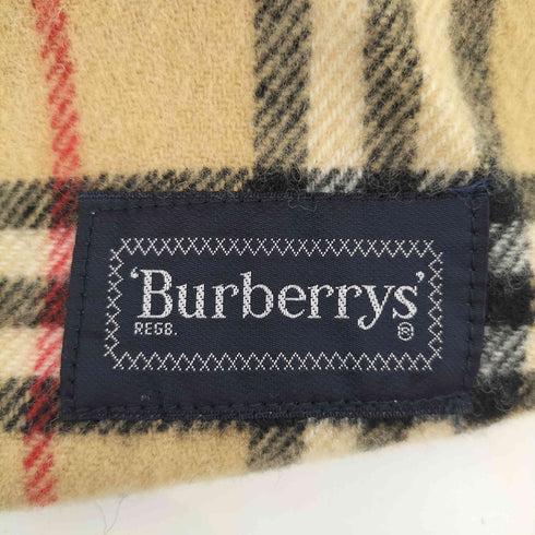 バーバリーズ BURBERRYS 日本製 80S ロゴ刺繍ノバチェックウールストール レディース