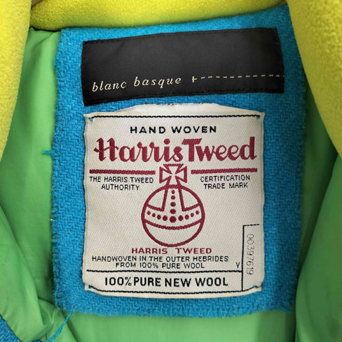 ハリスツイード Harris Tweed blanc basque ウール100 ダウンベスト レディース EUR:38