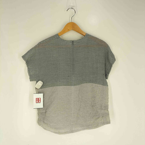 イッセイミヤケハート ISSEY MIYAKE HaaT シワ加工ボーダー半袖シャツ レディース JPN:2