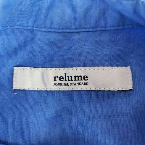 ジャーナルスタンダードレリューム JOURNAL STANDARD relume コットンボイルバンドカラーシャツ レディース FREE