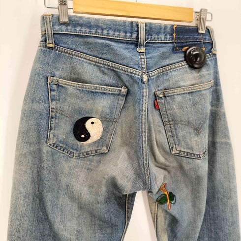 リーバイス Levis 66前期 スモールe ポケット裏シングルステッチ ボタン裏 6 刻印 デニム パンツ メンズ