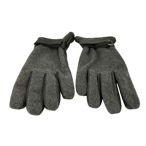 ヒューゴボス HUGO BOSS ベルトデザイン ウール レザー グローブ 手袋 メンズ L