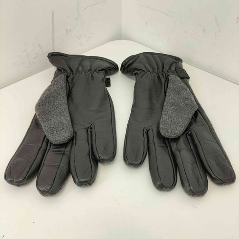 ヒューゴボス HUGO BOSS ベルトデザイン ウール レザー グローブ 手袋 メンズ L