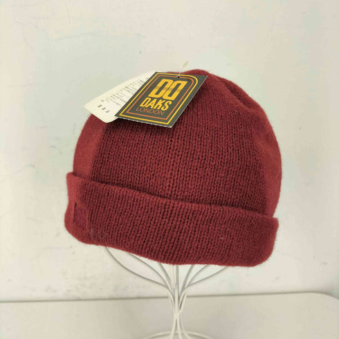 ダックスロンドン DAKS LONDON ロゴ刺繍 カシミヤ混 ウールニットキャップ 帽子 メンズ