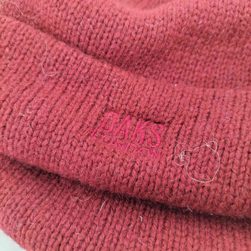 ダックスロンドン DAKS LONDON ロゴ刺繍 カシミヤ混 ウールニットキャップ 帽子 メンズ