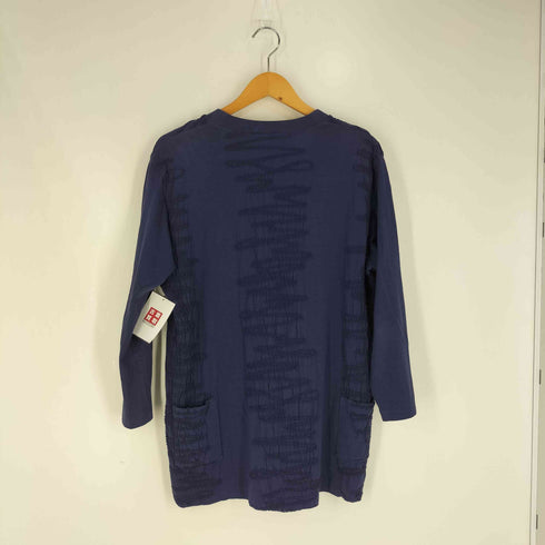 イッセイミヤケハート ISSEY MIYAKE HaaT Vネックシワ刺繍カーディガン レディース JPN:2