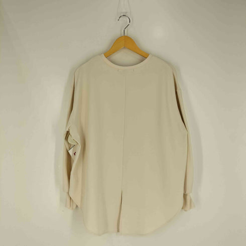 sans souci 34+ ストレッチカットジョーゼットバッグスリット裾ラウンドプルオーバー レディース