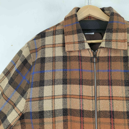 ザラ ZARA チェックスウィングトップ メンズ import:L