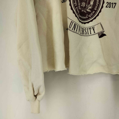 TREAT URSSELF カットオフ加工クルーネックスウェット レディース