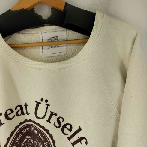 TREAT URSSELF カットオフ加工クルーネックスウェット レディース