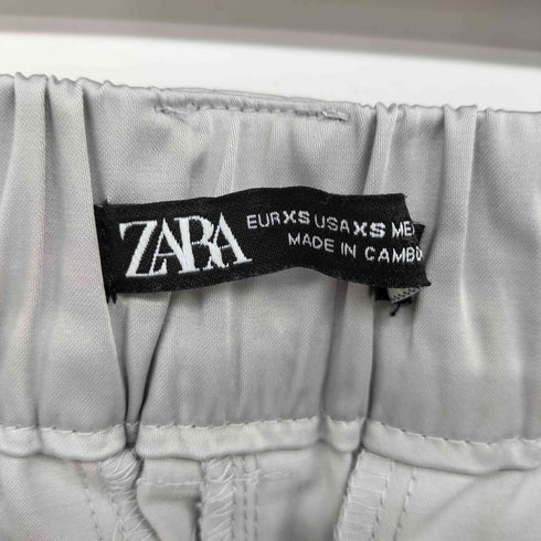 ザラ ZARA 裾ドローコード サテン カーゴパンツ レディース JPN:XS