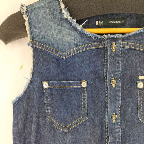 ディースクエアード DSQUARED2 ノースリーブ デニムワンピース レディース 38