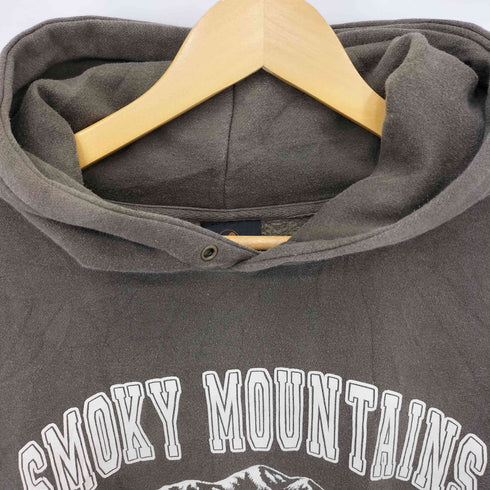 PRAIRIE MOUNTAIN SMOKY MOUNTAIN フロントプリント プルオーバーパーカー メンズ L