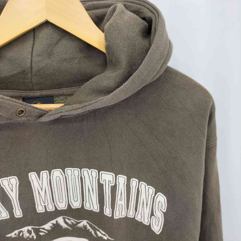PRAIRIE MOUNTAIN SMOKY MOUNTAIN フロントプリント プルオーバーパーカー メンズ L