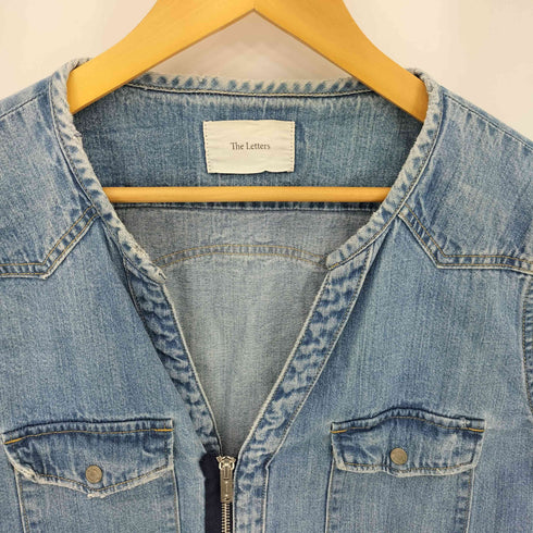 ザレターズ The Letters ライダースディテール ダブルジップ デニムシャツ メンズ M